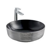 Paluci Twist Black Silver Yuvarlak Lavabo