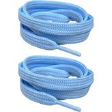 palwin Exclusive 120 cm Ayakkabı Bağcığı, Yassı Çift Katmanlı Örgülü Nike Adidas Vans Için Bağcık - Bebe Mavisi