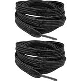 palwin Exclusive 120 cm Ayakkabı Bağcığı, Yassı Çift Katmanlı Örgülü Nike Adidas Vans Için Bağcık - Siyah