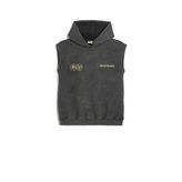Pamuklu Baskı Detayı Kolsuz Oversize Sweatshirt
