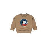 Panço Erkek Bebek Baskılı Bej Sweatshirt