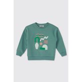 Panço Erkek Bebek Baskılı Yeşil Sweatshirt