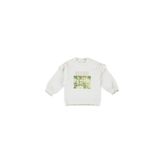 Panço Kız Bebek Baskılı Beyaz Sweatshirt