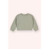 Panço Kız Bebek Bisiklet Yaka Haki Sweatshirt