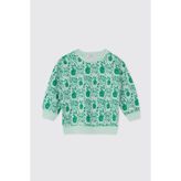 Panço Kız Bebek Desenli Mint Sweatshirt