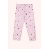 Panço Kız Bebek Desenli Pembe Tayt 3 Yaş (98 cm)