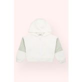 Panço Kız Bebek Fermuarlı Ekru Sweatshirt