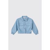 Panço Kız Bebek Mavi Ceket - 7 Yaş