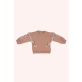 Panço Kız Bebek Nakışlı Gül Sweatshirt