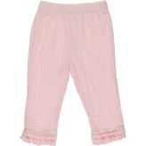 Panço Kız Bebek Paçası Fırfır Detaylı Pantolon - Bej - 3 Yaş