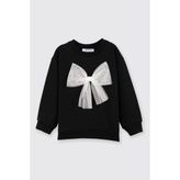 Panço Kız Bebek Siyah Sweatshirt - 6 - 12 Ay