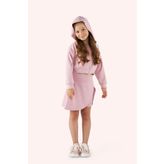 Panço Kız Çocuk Baskı Detaylı Pembe Sweatshirt