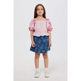 Panço Kız Çocuk İndigo Şort Etek