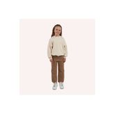Panço Kız Çocuk Kapşonlu Bej Sweatshirt