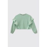 Panço Kız Çocuk Mint Sweatshirt - Yeşil - 12 Yaş
