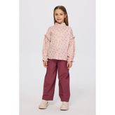 Panço Kız Çocuk Pembe Gömlek