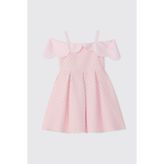Panço Kız Çocuk Pembe Parti Elbisesi