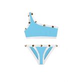 Panço Moeva Kız Çocuk Tek Omuz Mavi Bikini