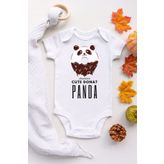 Panda Desenli Kısa Kol Bebek Body