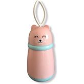 Panda Figürlü Cam Matara 380 ml Pembe