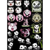 Panda Sticker Set -1 22 Parça Telefon, Tablet, Defter, Laptop Sticker