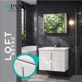 Pano Loft 60 cm Beyaz Asma Banyo Dolabı