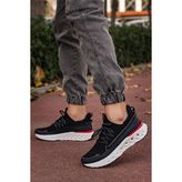 Panorama Esnek Triko Kalın Taban Erkek Sneaker - Siyah