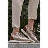 Panorama Retro Chic Kadın Sneaker - Bej