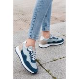 Panorama Retro Chic Kadın Sneaker - Mavi