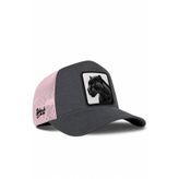 Panter Logolu Antrasit-Pembe Trucker Şapka