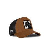 Panter Logolu Camel-Siyah Trucker Şapka