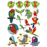 Papağan Sticker Set-2 17 Parça Telefon, Tablet, Defter, Laptop Sticker