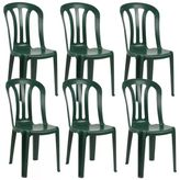 Papatya Buket Sandalye Yeşil 6Lı - Plastik Bahçe Balkon Sandalyesi