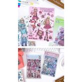 Papatya Craft E5-6 Sayfa Tatlı Kız Pet Sticker - Numara : 4