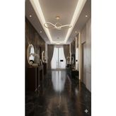 Papatya Ledli Sarkıt Avize - Gold