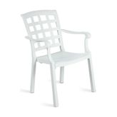 Papatya Pasha Plastik Koltuk Beyaz - Bahçe, Balkon, Teras Sandalyesi