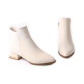 Papuçcity Dnz 03016 Krem 3.5 cm Topuklu Kadın Bot
