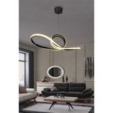 Papyon Toplu Modern Sarkıt LED Avize - 1 - Siyah