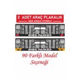 Parker Otomotiv A.Ş Otomobil Araç Plakalık (2 Adet ) Kişiye Özel Yazılı