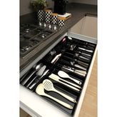 Parlak Siyah (Piano Black) 19'lu Set Modüler Çekmece Içi Kaşıklık Organizer Düzenleyici