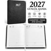 Pars 14X20 Suni Deri Ajanda 2027 - Siyah