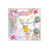 Parti Station Unicorn 6 Yaş Doğum Günü Balon Set PSUNCORNSET