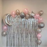 Parti Sürprizi Gümüş Disko Topu Balonlu Set