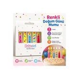 Partifabrik Renkli Mum Şekilli Mum 5 Adet