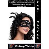 #Partimaskesi Göz Çevresi İşlemeli Estetik Kostüm Davet Yılbaşı Cosplay Balo Şık Tüylü Parti Maskesi