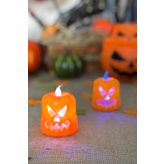 PARTİSERÜVENİ Kabak Mumluk Işıklı Halloween 4 Lü Set
