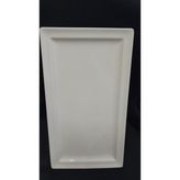 Paşa Beyaz Porselen Bahçe Tepsi U.a.e. 21X39X2CM Flat Servis Işıltı 1 Adet