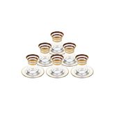 Paşabahçe 12 Parça Cam Stardust Altın Yaldızlı Çay Bardağı Takımı Çay Seti