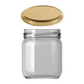 Paşabahçe 210 cc. Cam Kavanoz Gold Kapaklı 10 Adet Mama Bebek - 210 ml