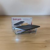 Paşabahçe 59864 1320 CC Siyah Kapaklı Borcam Tepsi